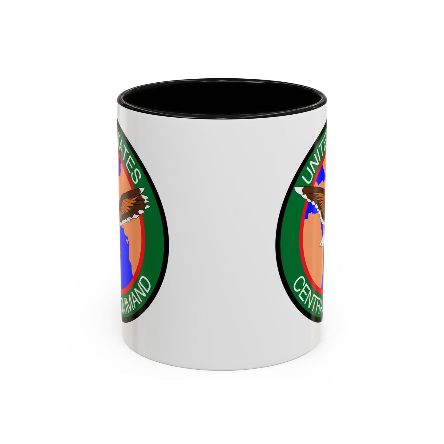 United States Central Command (CENTCOM) Coffee Mug - Double Sided Black Accent White Ceramic 11oz by TheGlassyLass.com