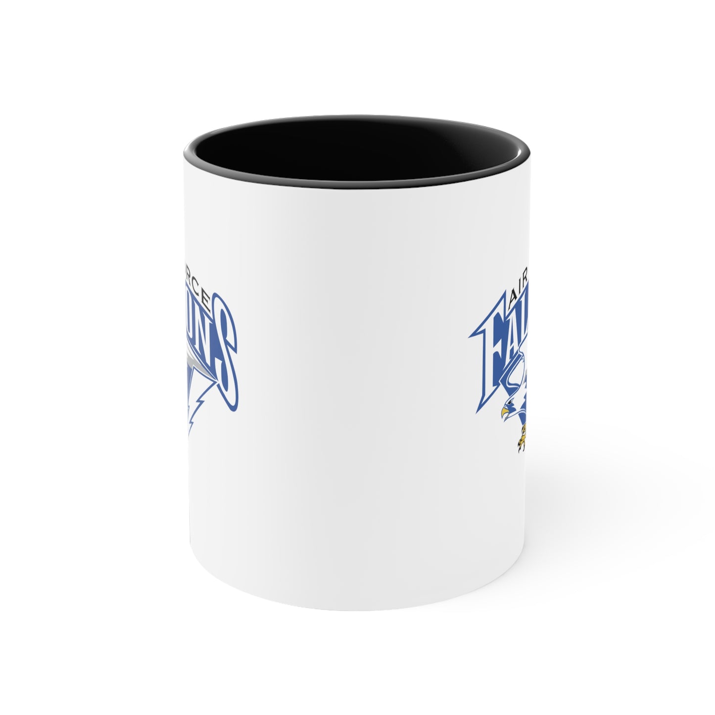 Air Force Falcons - Double Sided Black Accent White Ceramic Coffee Mug 11oz by TheGlassyLass.com