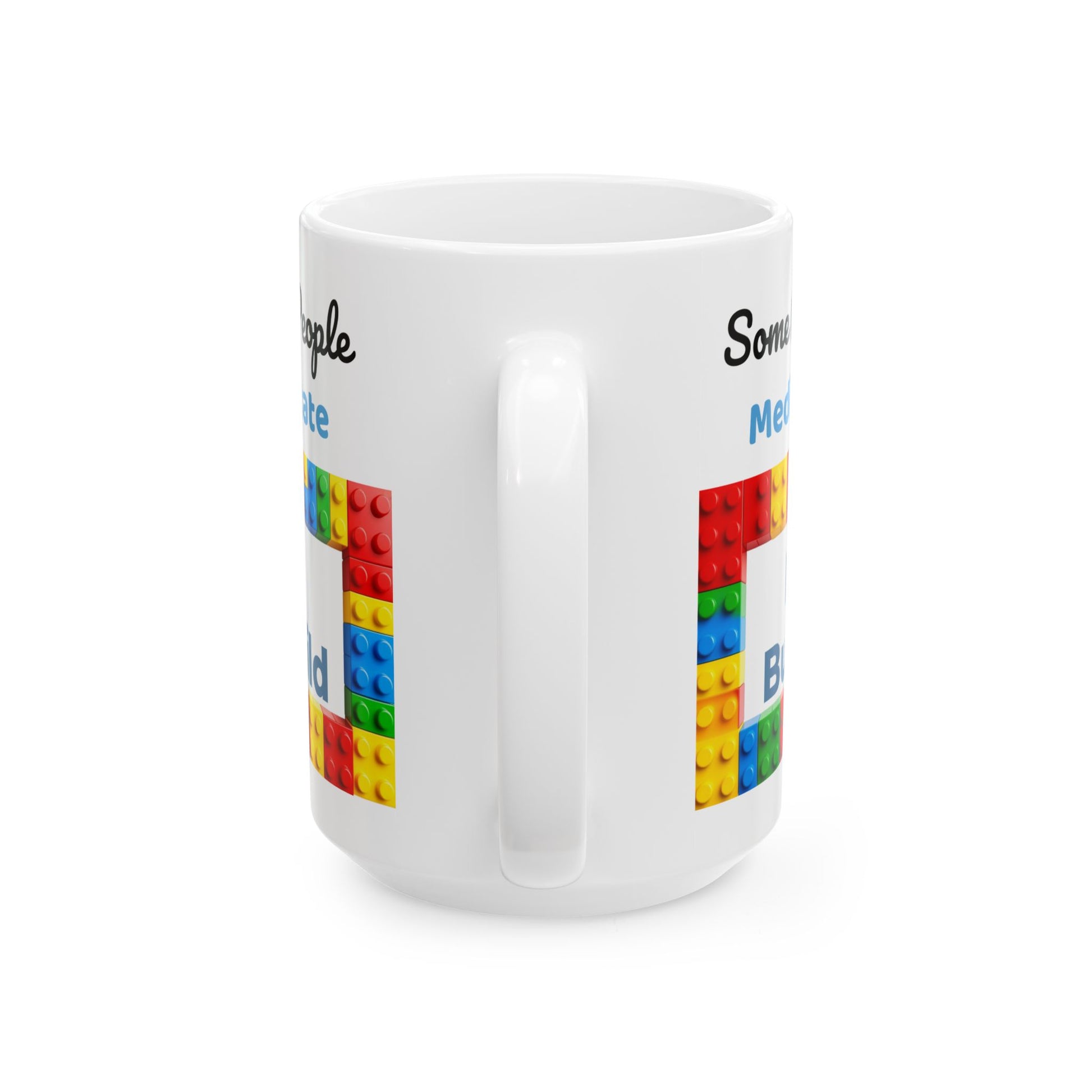LEGO Build Coffee Mug - Double Sided White Ceramic 15oz by TheGlassyLass.com