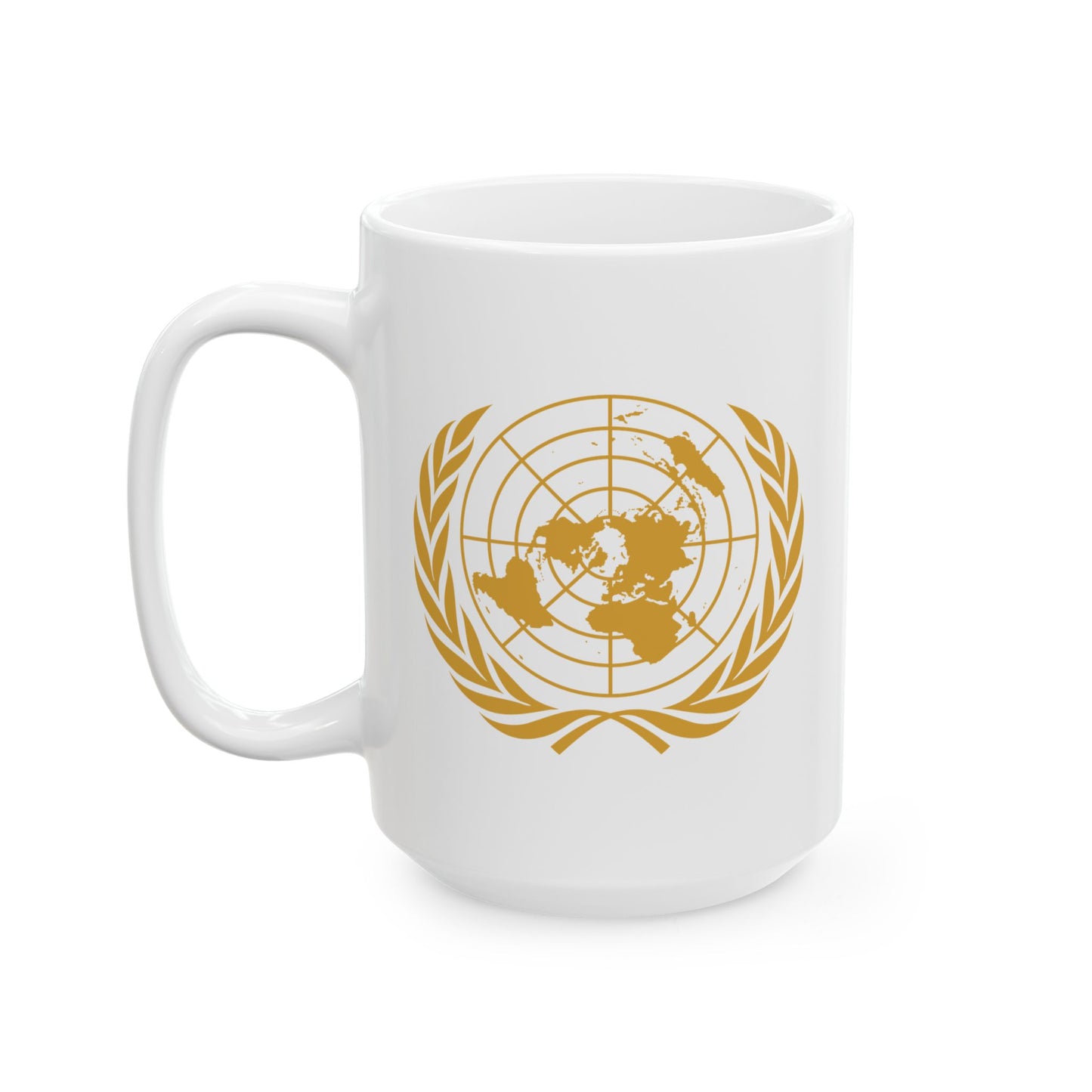 United Nations Seal Coffee Mug - Double Sided White Ceramic 15oz by TheGlassyLass
