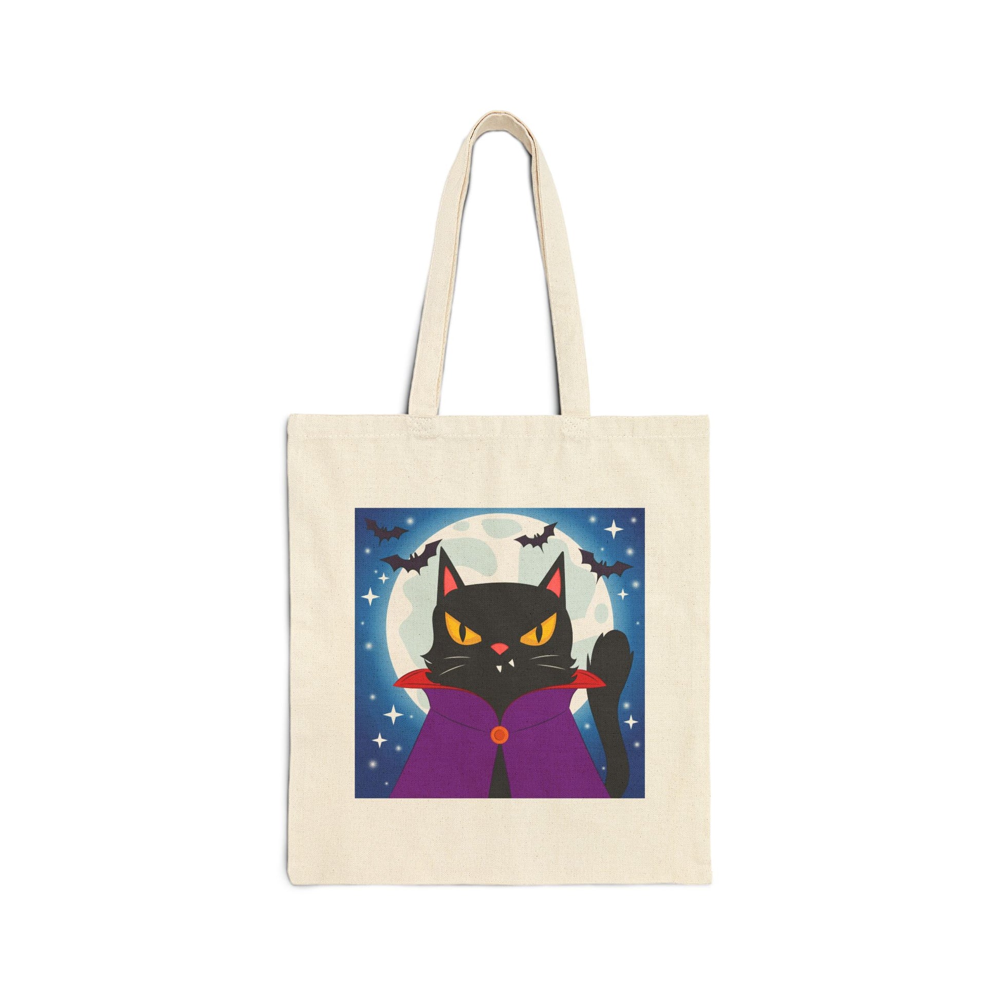 Feline Overlord Haunted Halloween Trick or Treat Tote Bag - Heavyweight 100% Cotton Canvas by TheGlassyLass.com