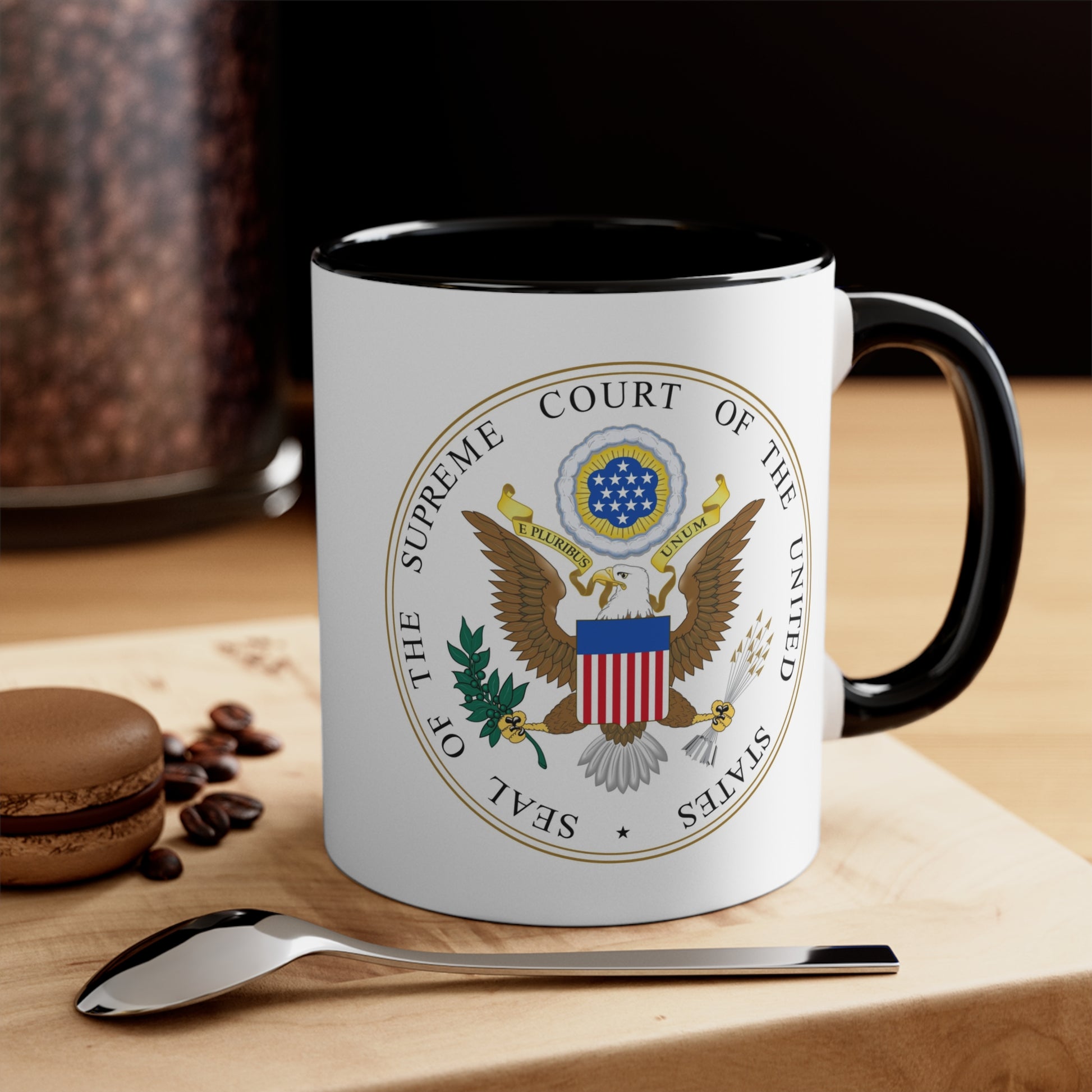 US Supreme Court Seal Coffee Mug - Double Sided White Ceramic 11oz by TheGlassyLass