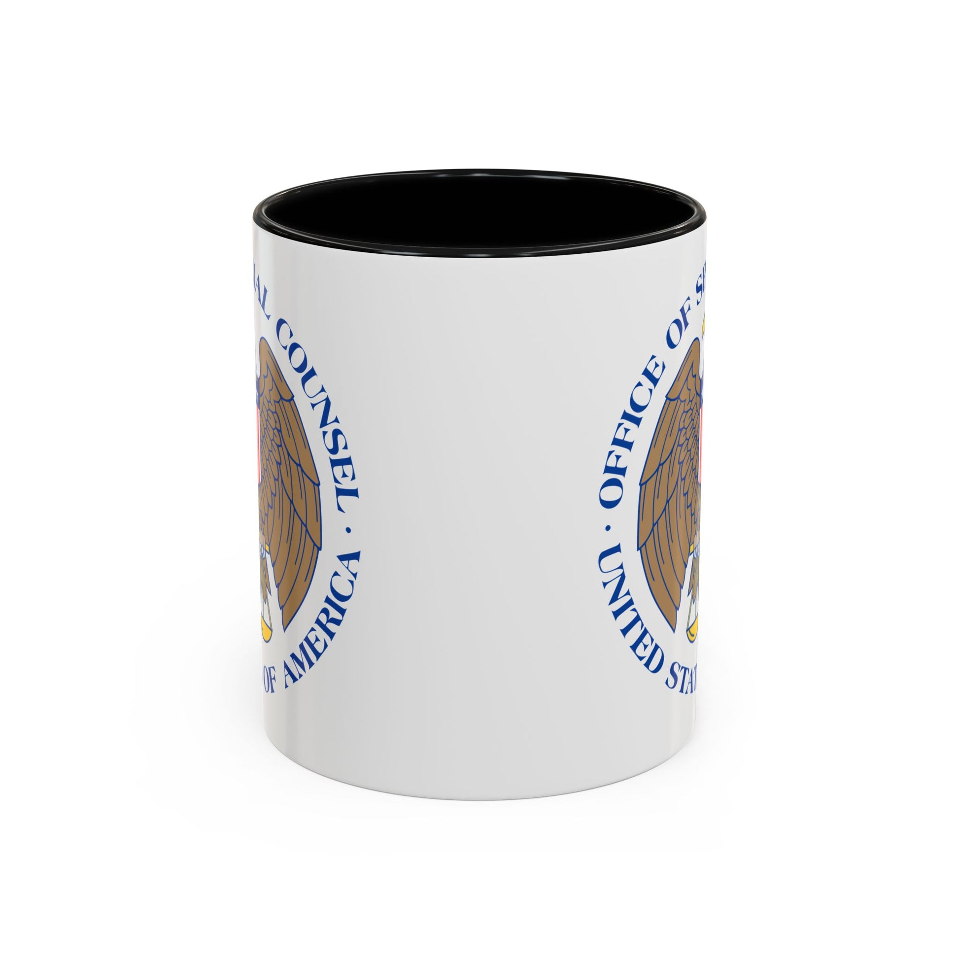 United States Office of Special Counsel Seal Coffee Mug - Double Sided Print, Black Accent White Ceramic, 11oz by TheGlassyLass.com