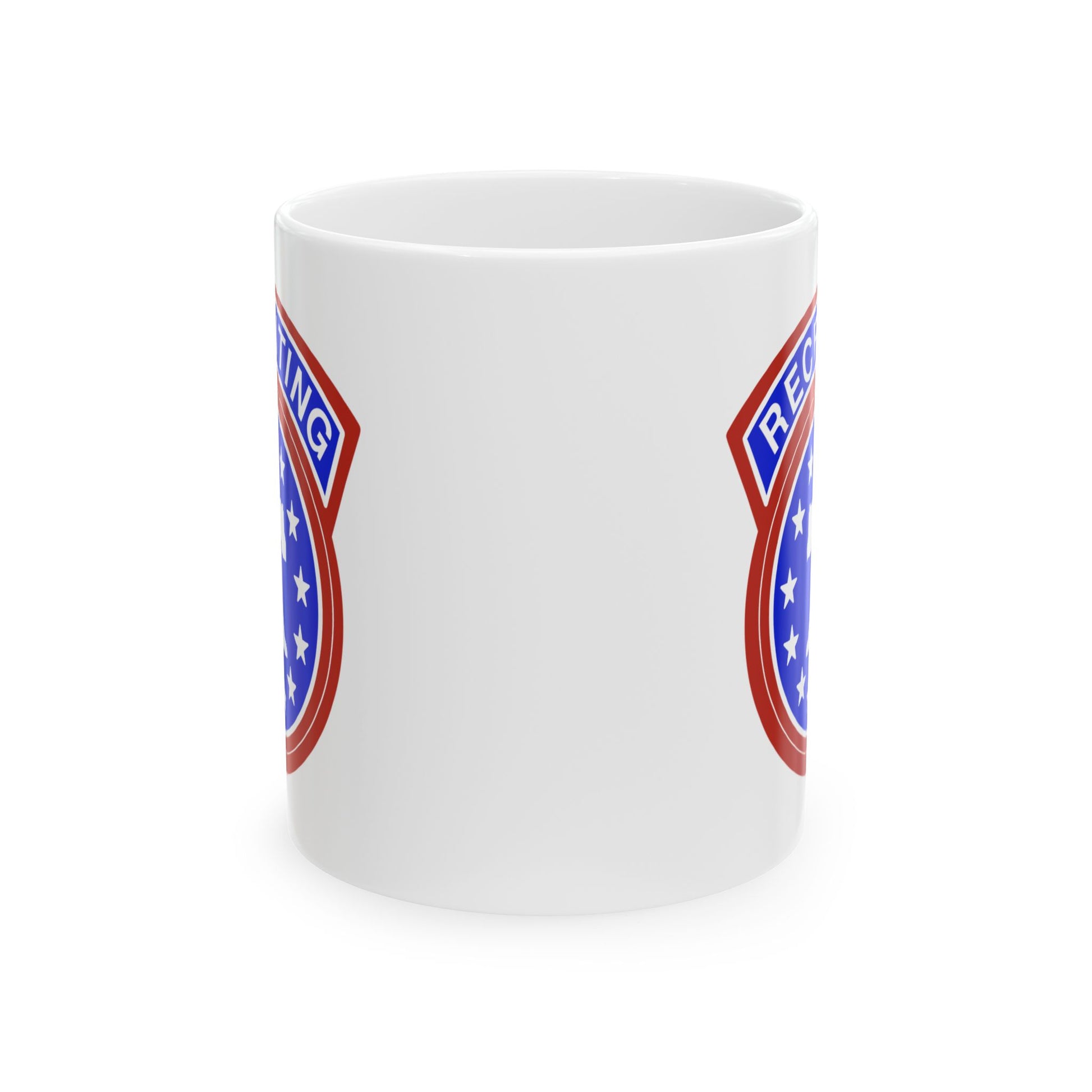 Army Recruiting Coffee Mug - Double Sided White Ceramic 11oz - Custom Printed by TheGlassyLass.com