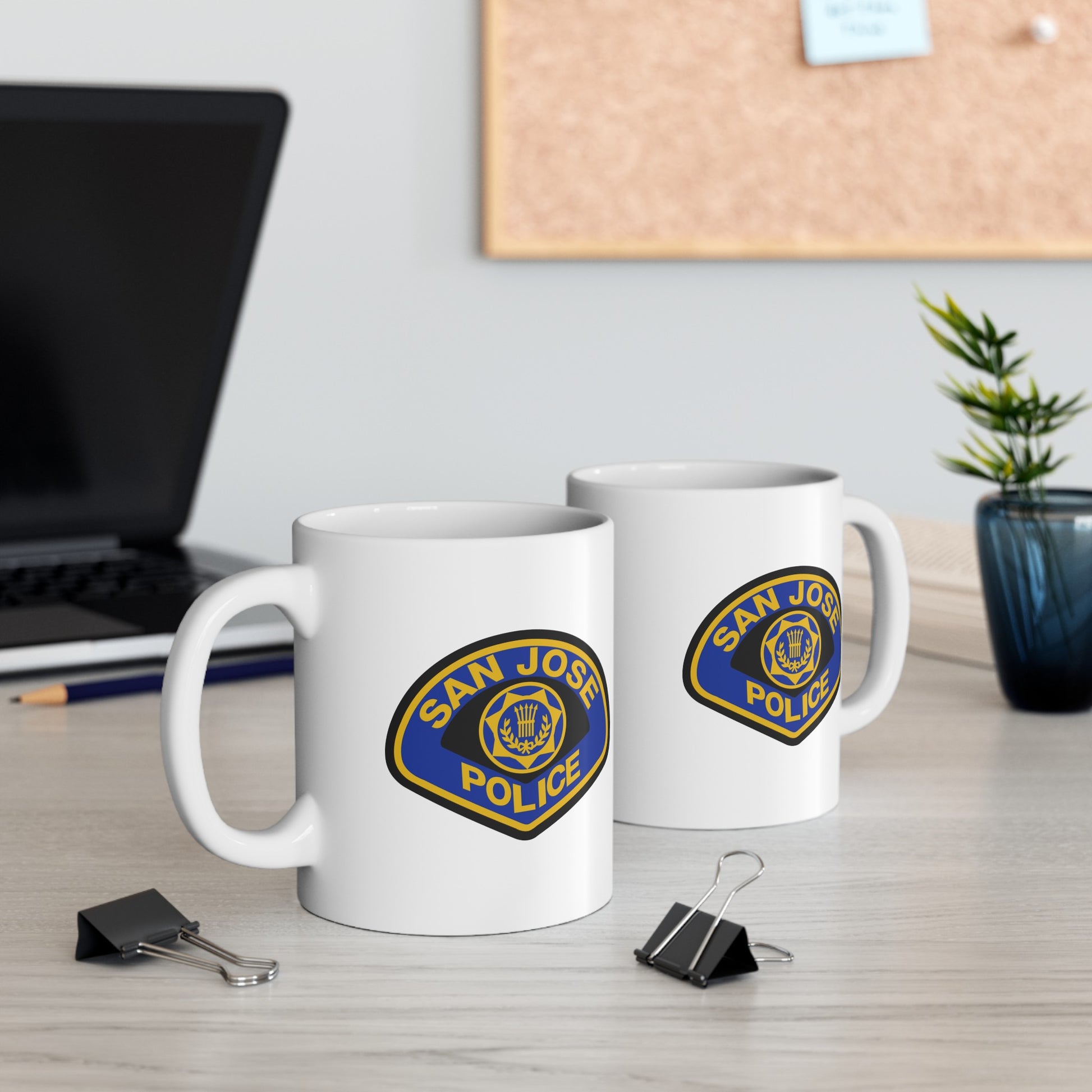 San Jose Police Coffee Mug - Double Sided White Ceramic 11oz by TheGlassyLass.com