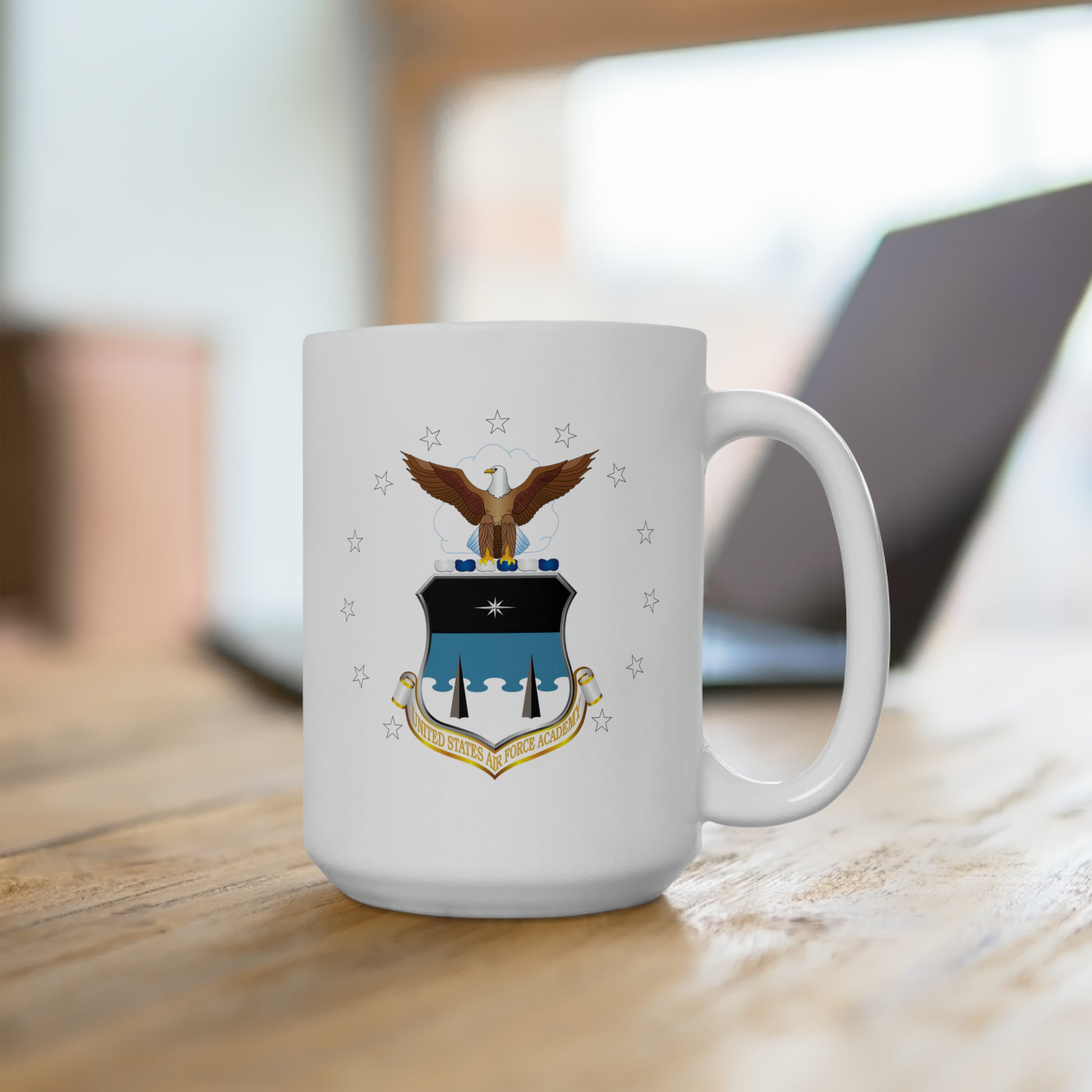 US Air Force Academy Coffee Mug - Double Sided White Ceramic 15oz by TheGlassyLass.com