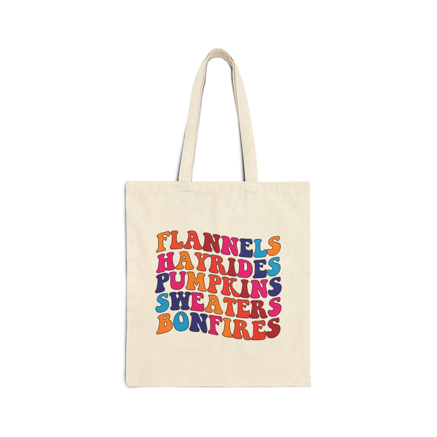 Flannels Hayrides Pumpkins... Logo Tote Bag - Heavyweight 100% Cotton Canvas by TheGlassyLass.com