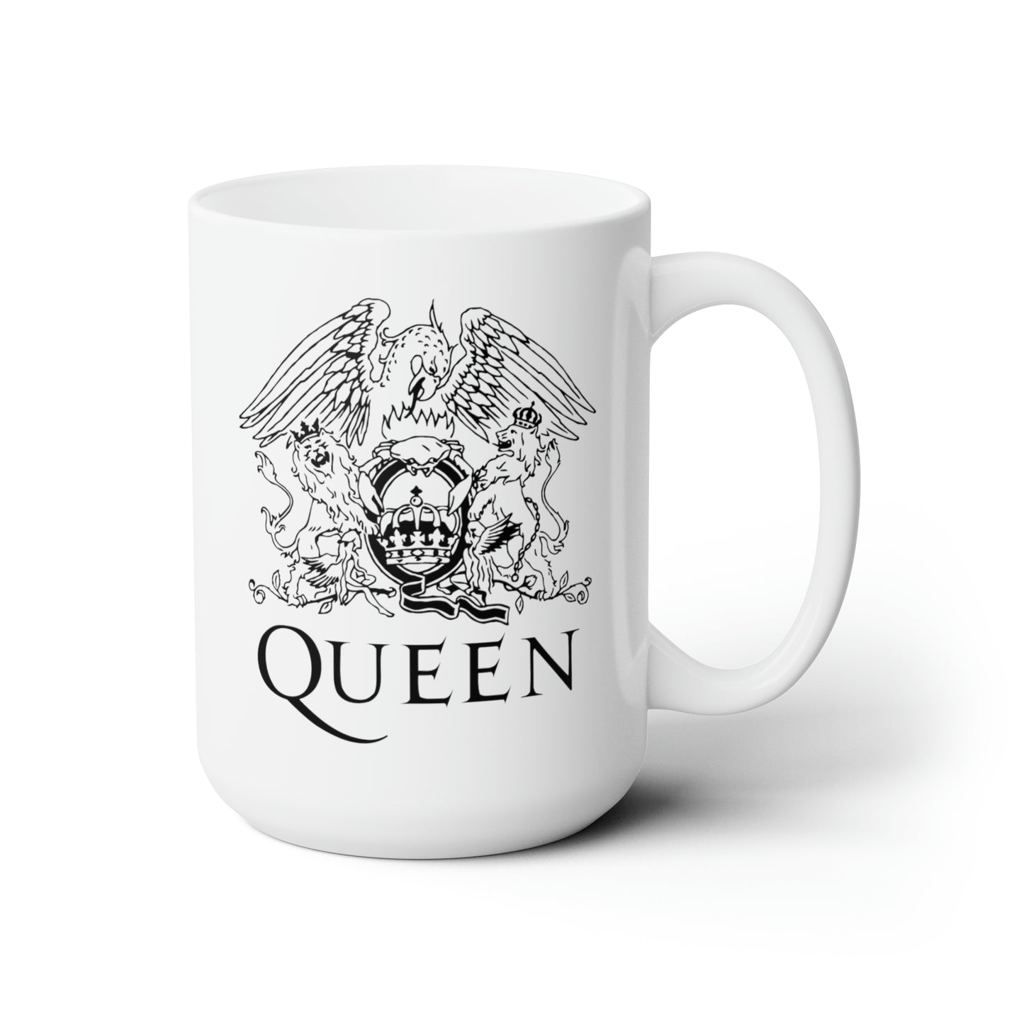 Queen Coffee Mug - Double Sided White Ceramic 15oz by TheGlassyLass.com