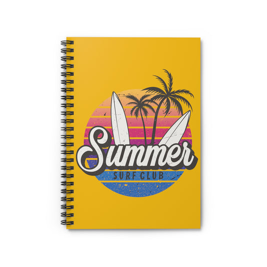 Summer Surf Club: Spiral Notebook - Log Books - Journals - Diaries - and More Custom Printed by TheGlassyLass.com