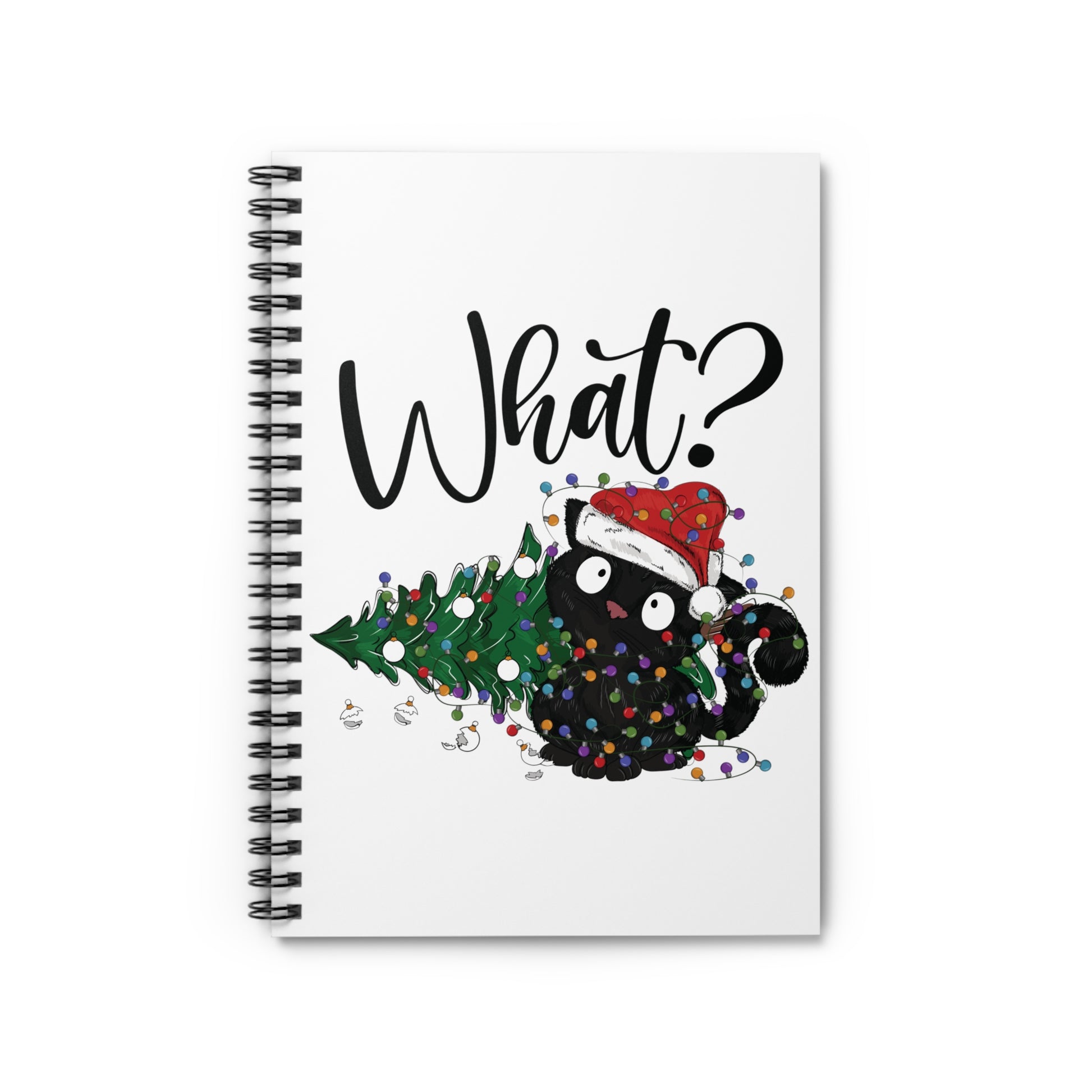 Christmas Cat: Spiral Notebook - Log Books - Journals - Diaries - and More Custom Printed by TheGlassyLass