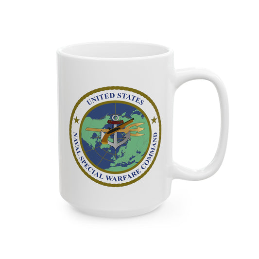 United States Naval Special Warfare Command Coffee Mug - Double Sided White Ceramic 15oz by TheGlassyLass.com
