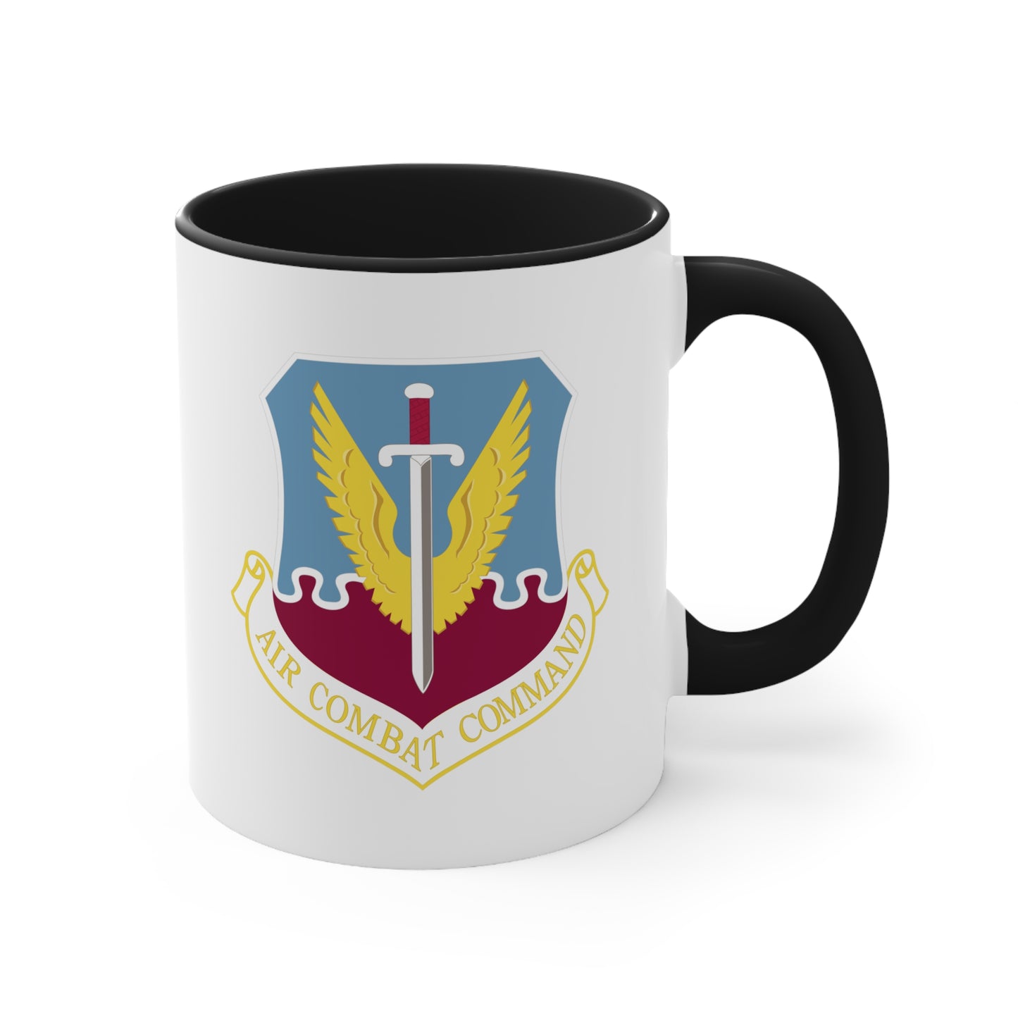 Air Combat Command - Double Sided Black Accent White Ceramic Coffee Mug 11oz by TheGlassyLass.com