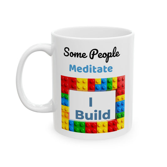 LEGO Build Coffee Mug - Double Sided White Ceramic 11oz by TheGlassyLass.com