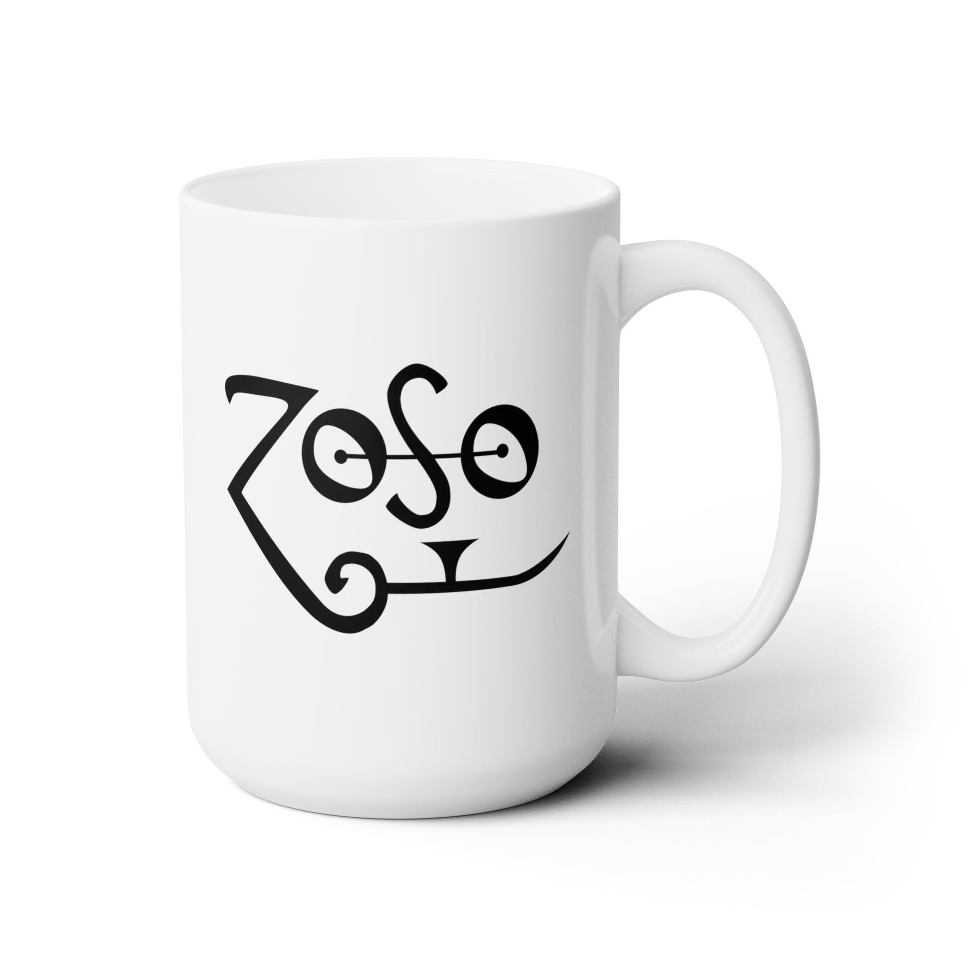 Jimmy Page ZOSO Led Zeppelin IV Coffee Mug - Double Sided White Ceramic 15oz by TheGlassyLass.com