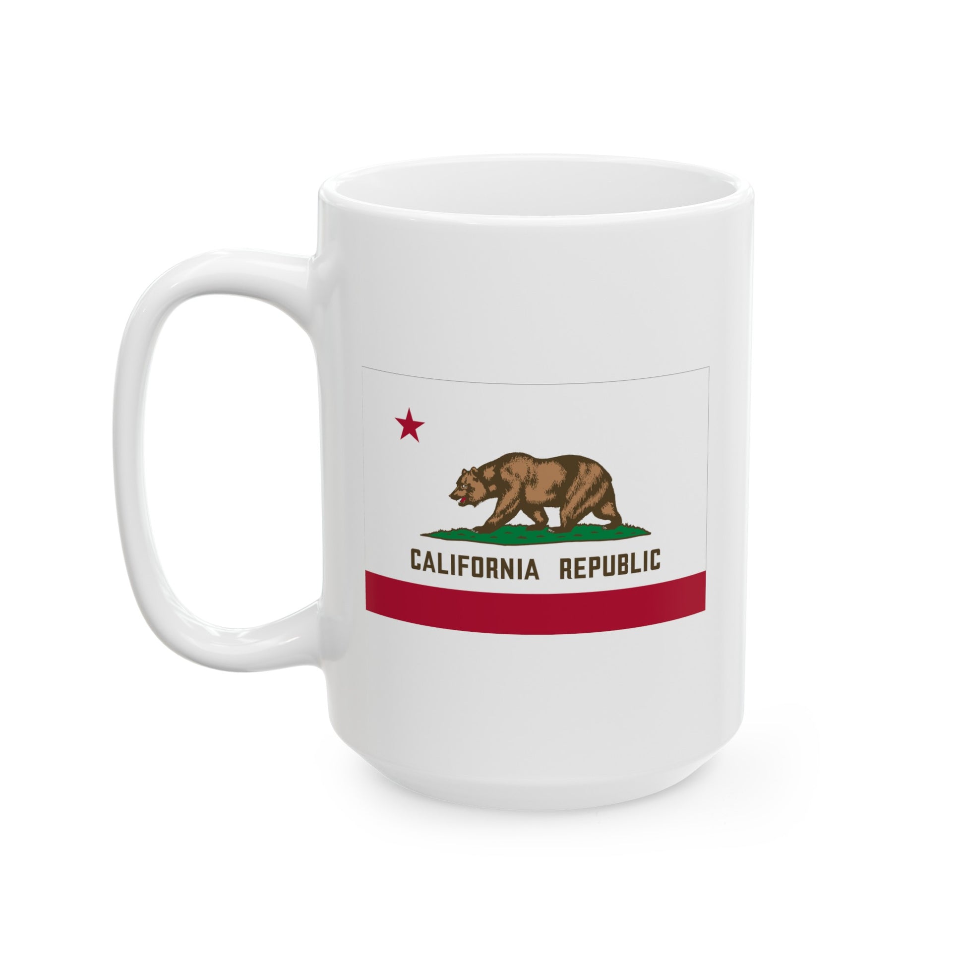 California State Flag - Double Sided White Ceramic Coffee Mug 15oz by TheGlassyLass.com