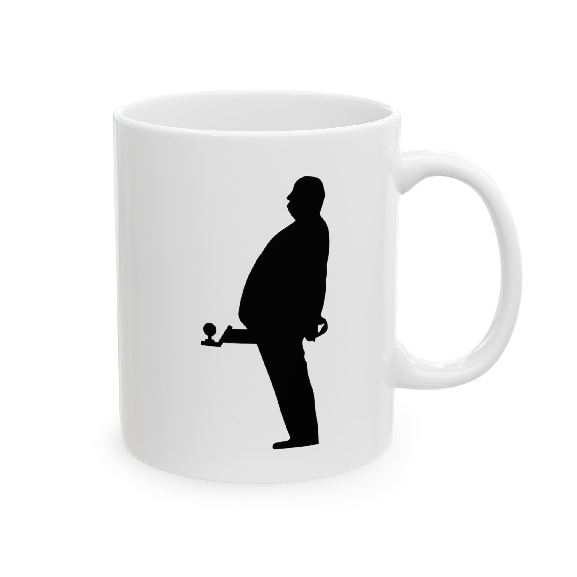 Hitchcock Presents Coffee Mug - Double Sided White Ceramic 11oz by TheGlassyLass.com