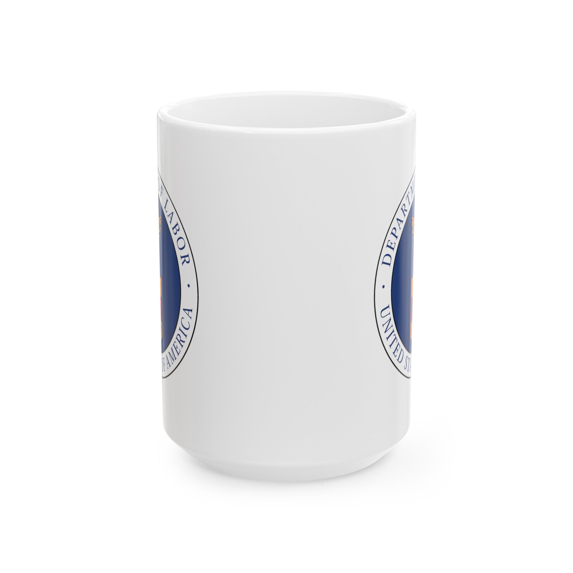 Department of Labor Coffee Mug - Double Sided White Ceramic 15oz by TheGlassyLass.com