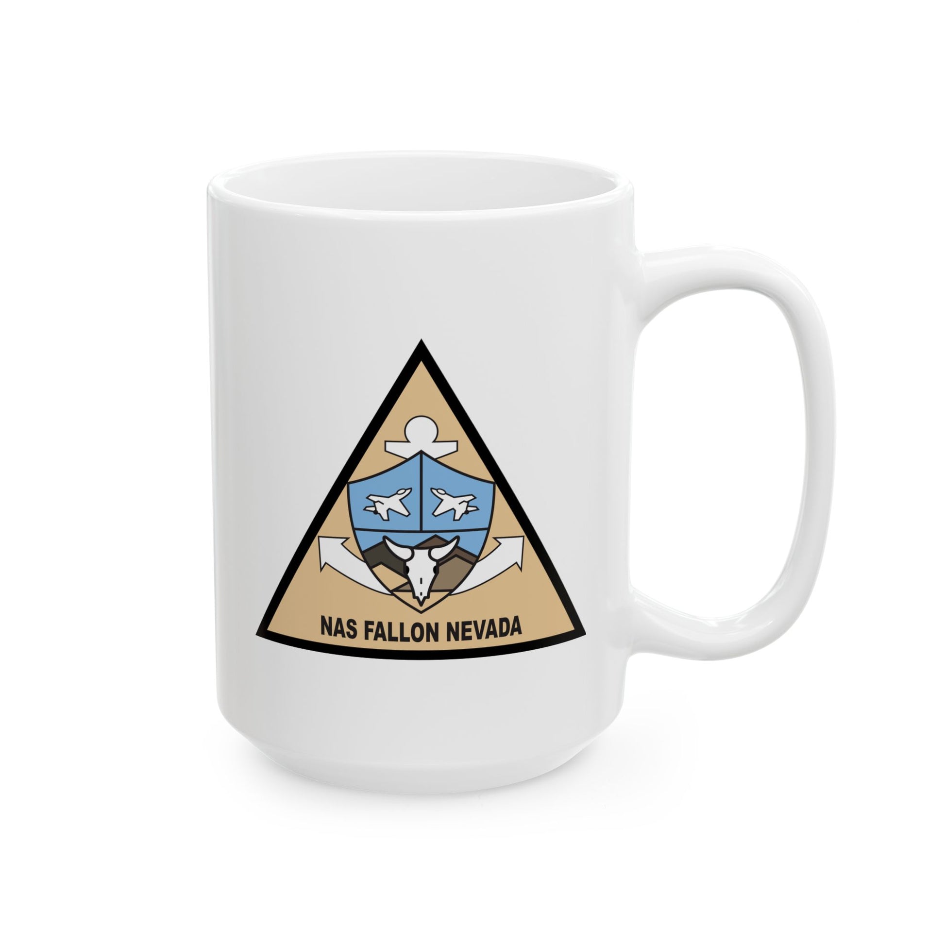 Naval Air Station Fallon Coffee Mug - Wrap Print White Ceramic 15oz - by TheGlassyLass.com