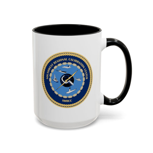 Southwest Regional Calibration Center Coffee Mug - Double Sided Black Accent White Ceramic 15oz by TheGlassyLass.com