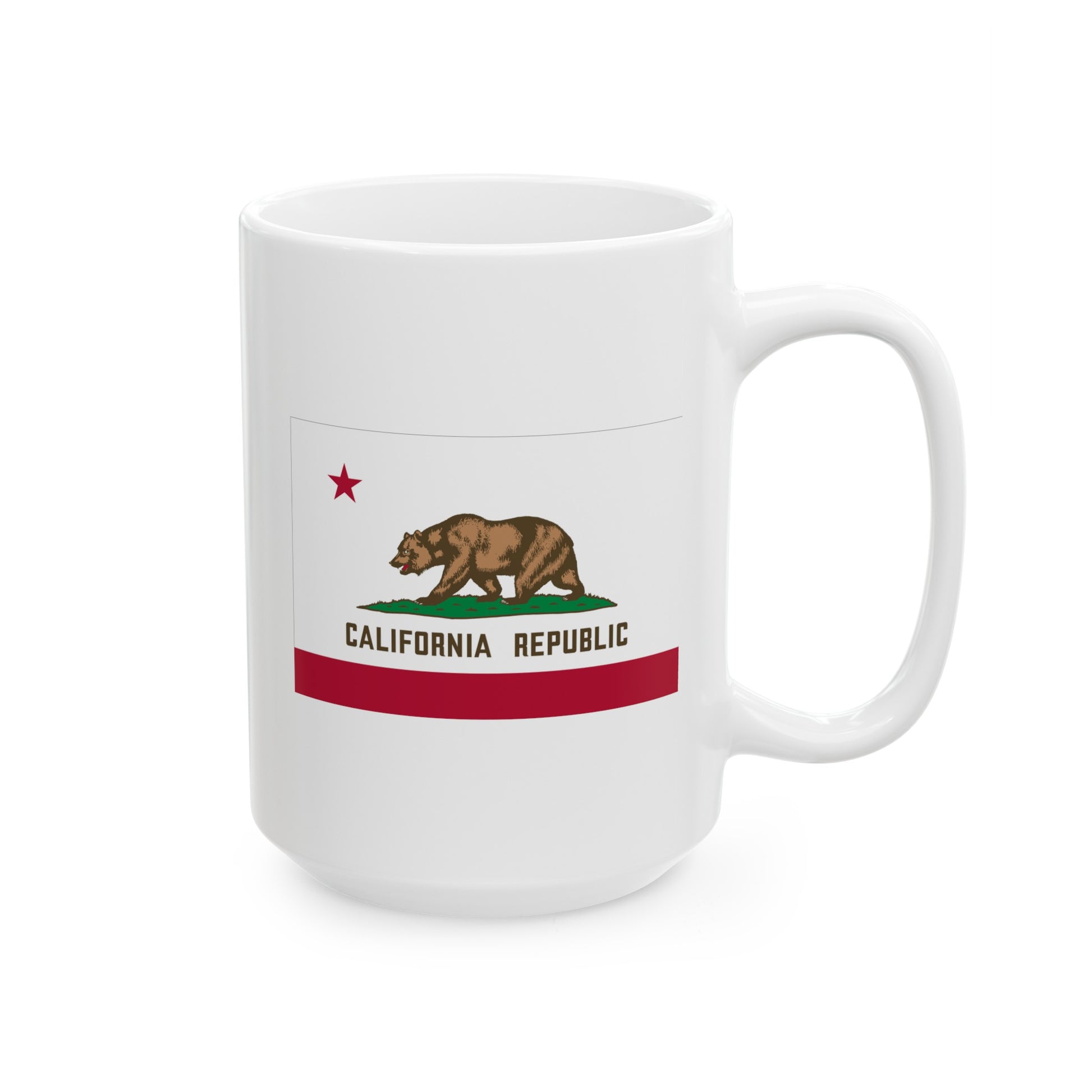 California State Flag - Double Sided White Ceramic Coffee Mug 15oz by TheGlassyLass.com