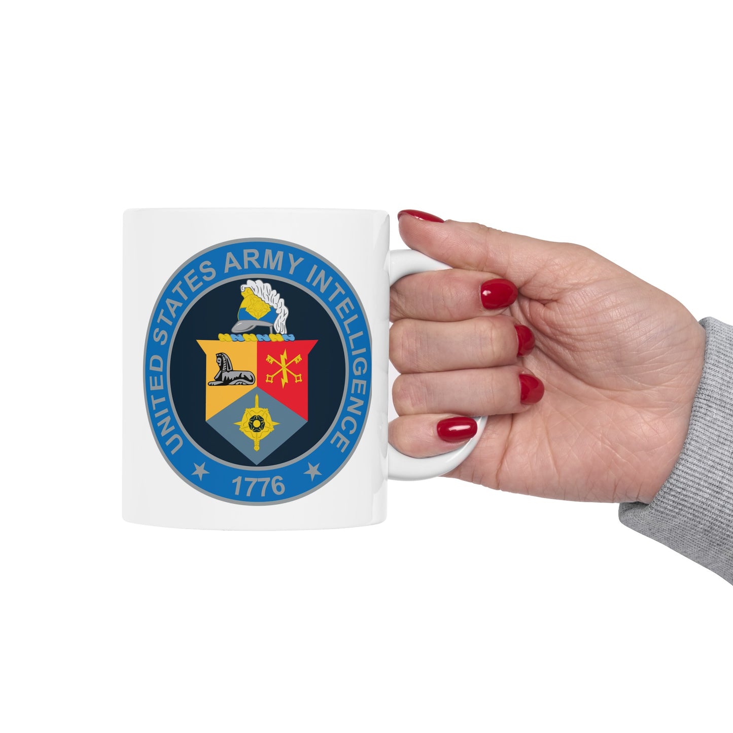 United States Army Intelligence Coffee Mug - Double Sided White Ceramic 11oz by TheGlassyLass.com