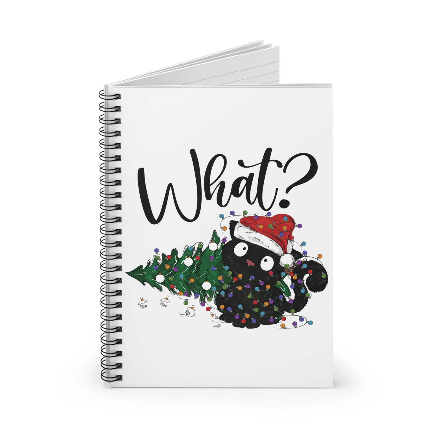 Christmas Cat: Spiral Notebook - Log Books - Journals - Diaries - and More Custom Printed by TheGlassyLass