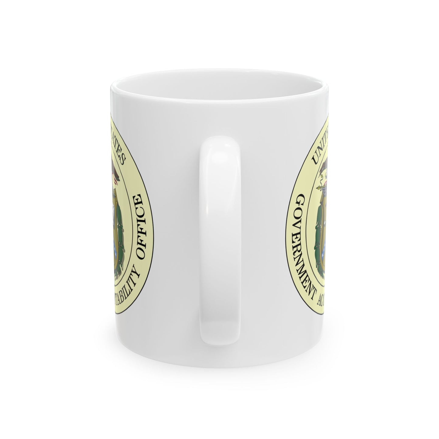 United States Government Accountability Seal Coffee Mug - Double Sided Print, White Ceramic, 11oz by TheGlassyLass.com