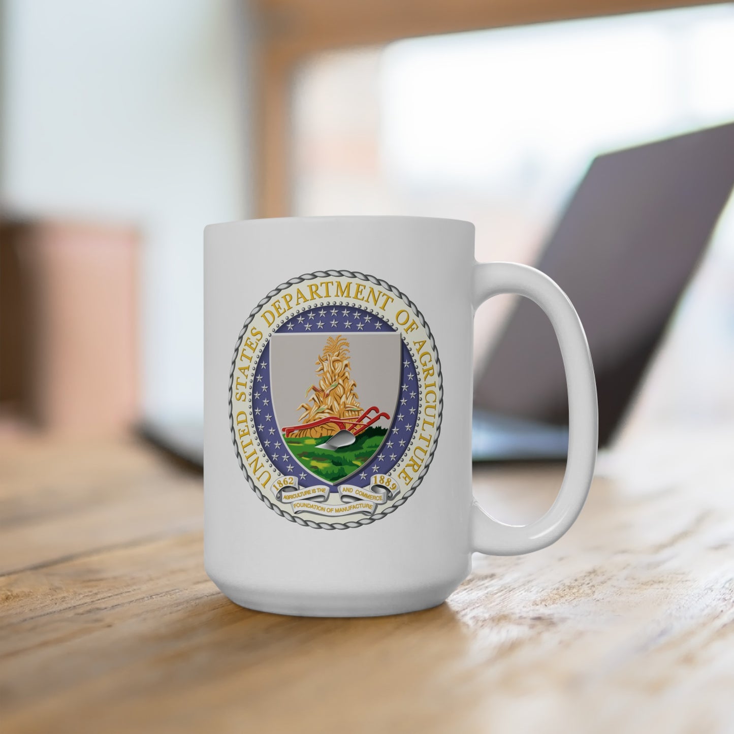 Department of Agriculture Mug - Double Sided White Ceramic 15oz by TheGlassyLass.com