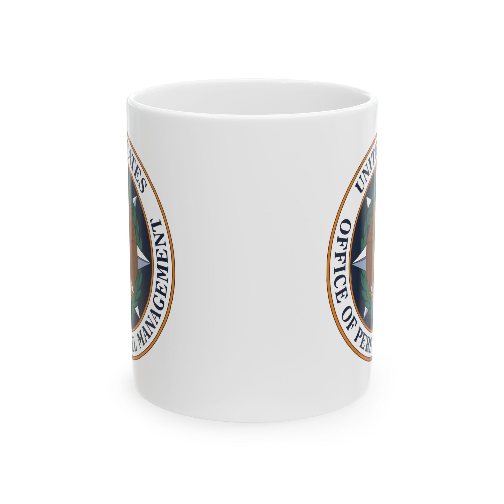 US Office of Personnel Management Coffee Mug - Double Sided Print, White Ceramic, 11oz by TheGlassyLass.com