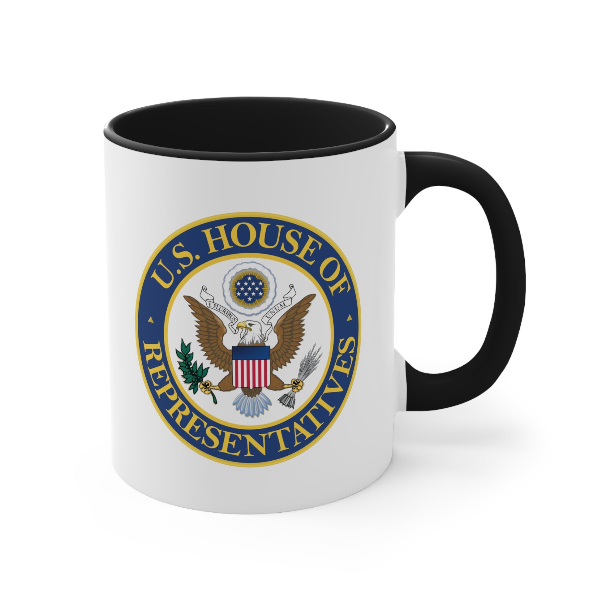 US House of Representatives Coffee Mug - Double Sided Black Accent White Ceramic 11oz by TheGlassyLass.com