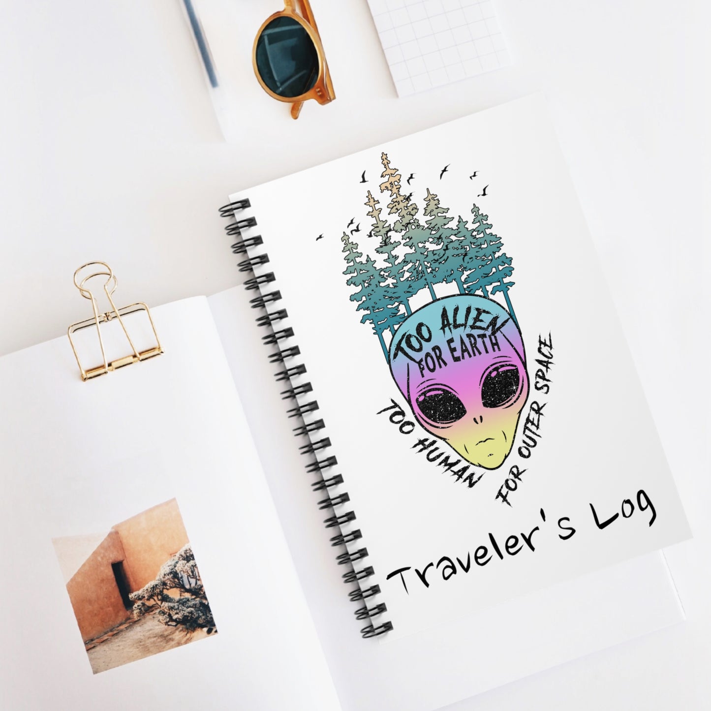 Traveler's Log: Spiral Notebook - Log Books - Journals - Diaries - and More Custom Printed by TheGlassyLass