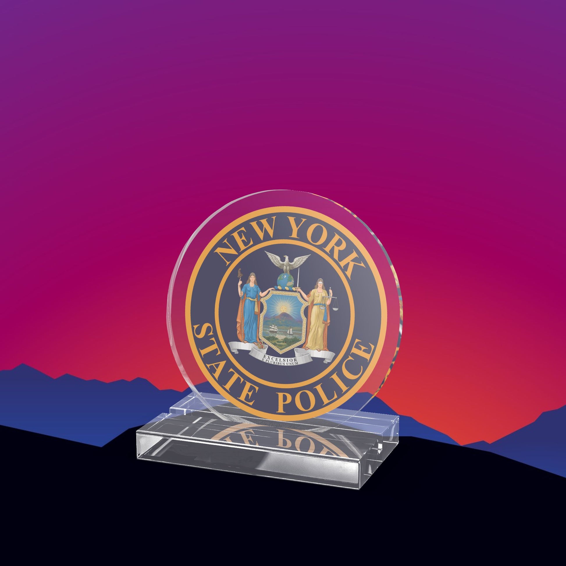 New York State Police Acrylic Standee by TheGlassyLass.com