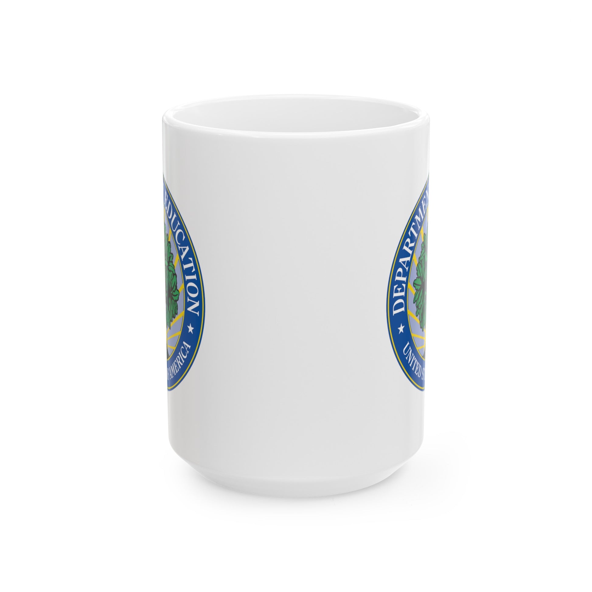 Department of Education Coffee Mug - Double Sided White Ceramic 15oz by TheGlassyLass.com