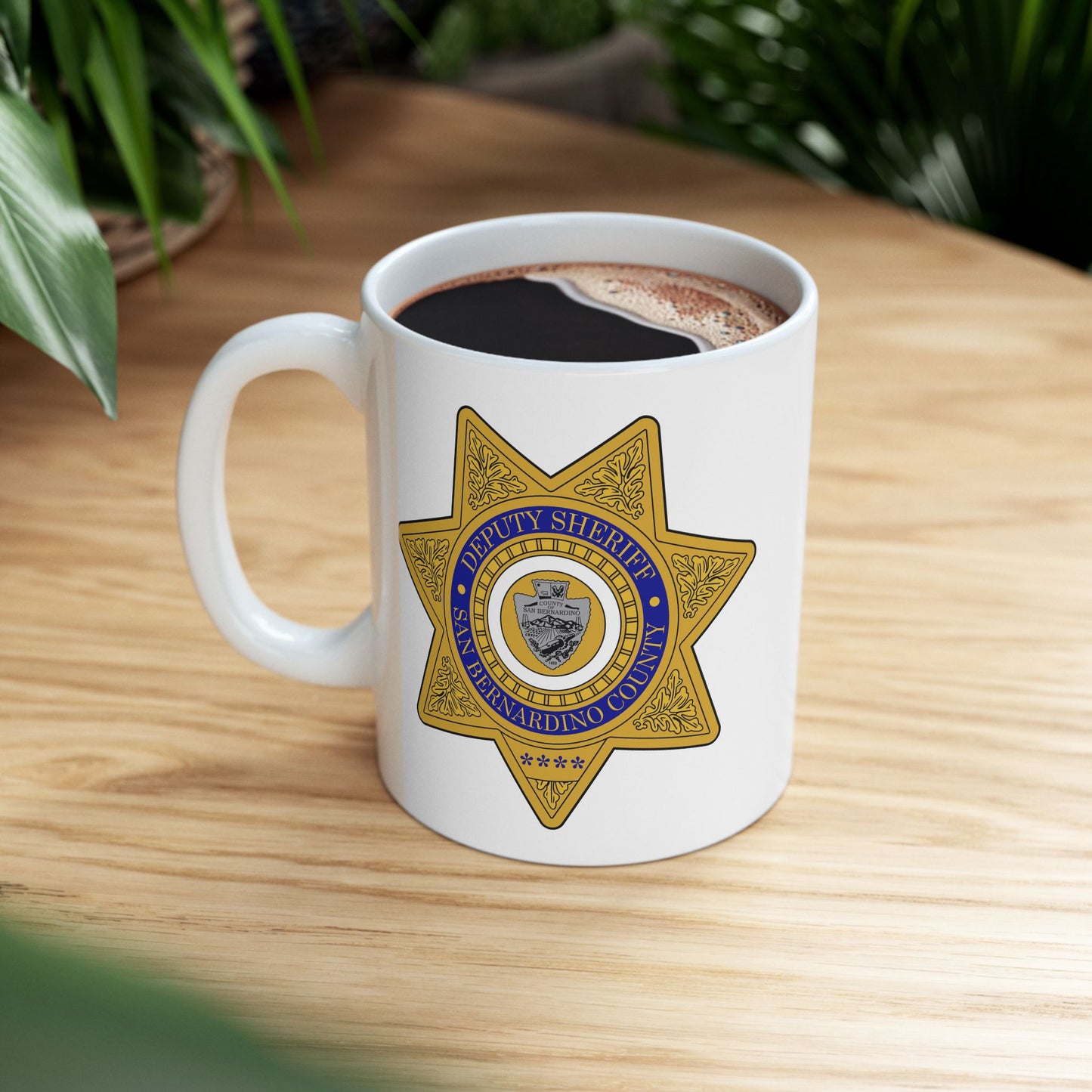 San Bernardino County Deputy Sheriff Coffee Mug - Double Sided White Ceramic 11oz by TheGlassyLass.com