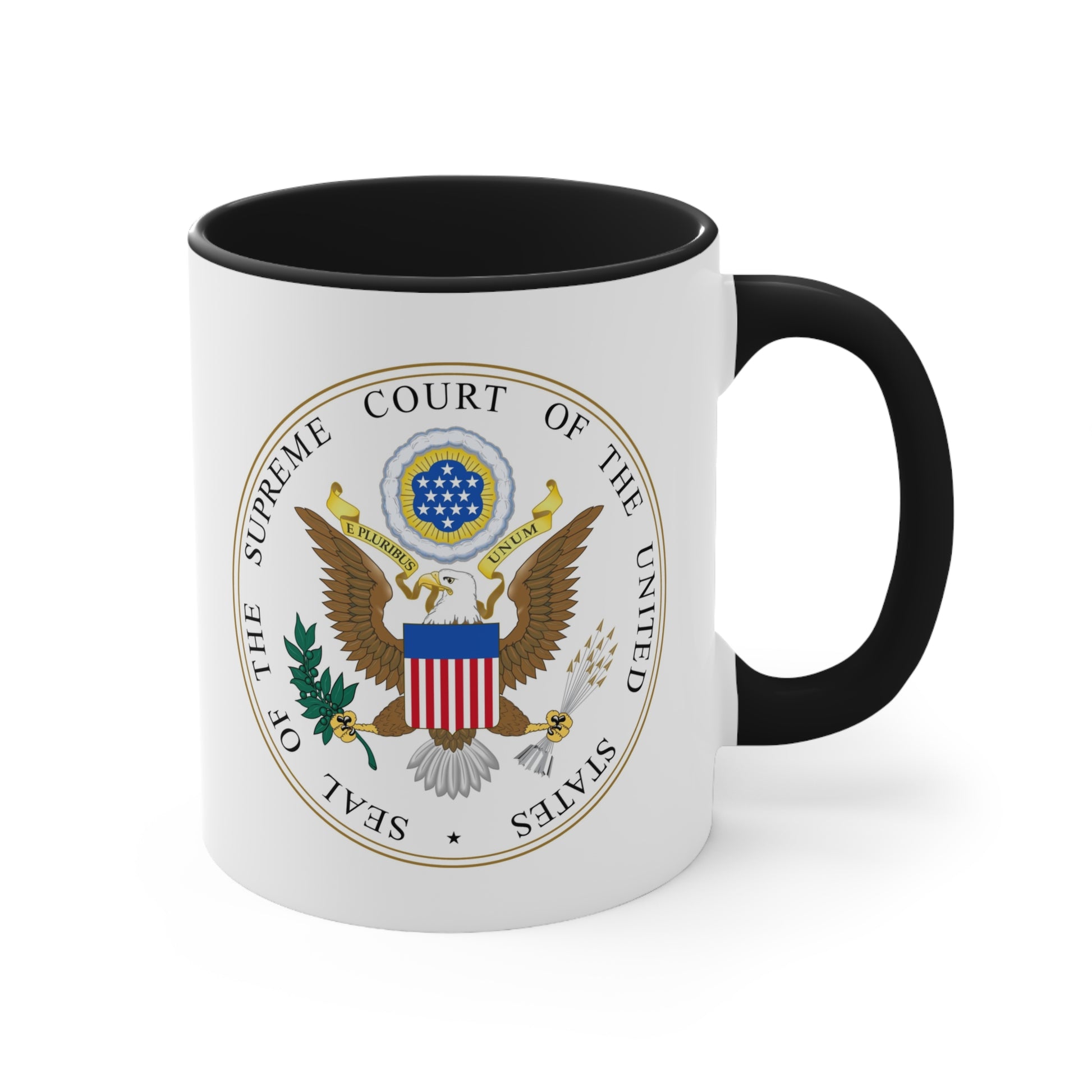 US Supreme Court Seal Coffee Mug - Double Sided White Ceramic 11oz by TheGlassyLass