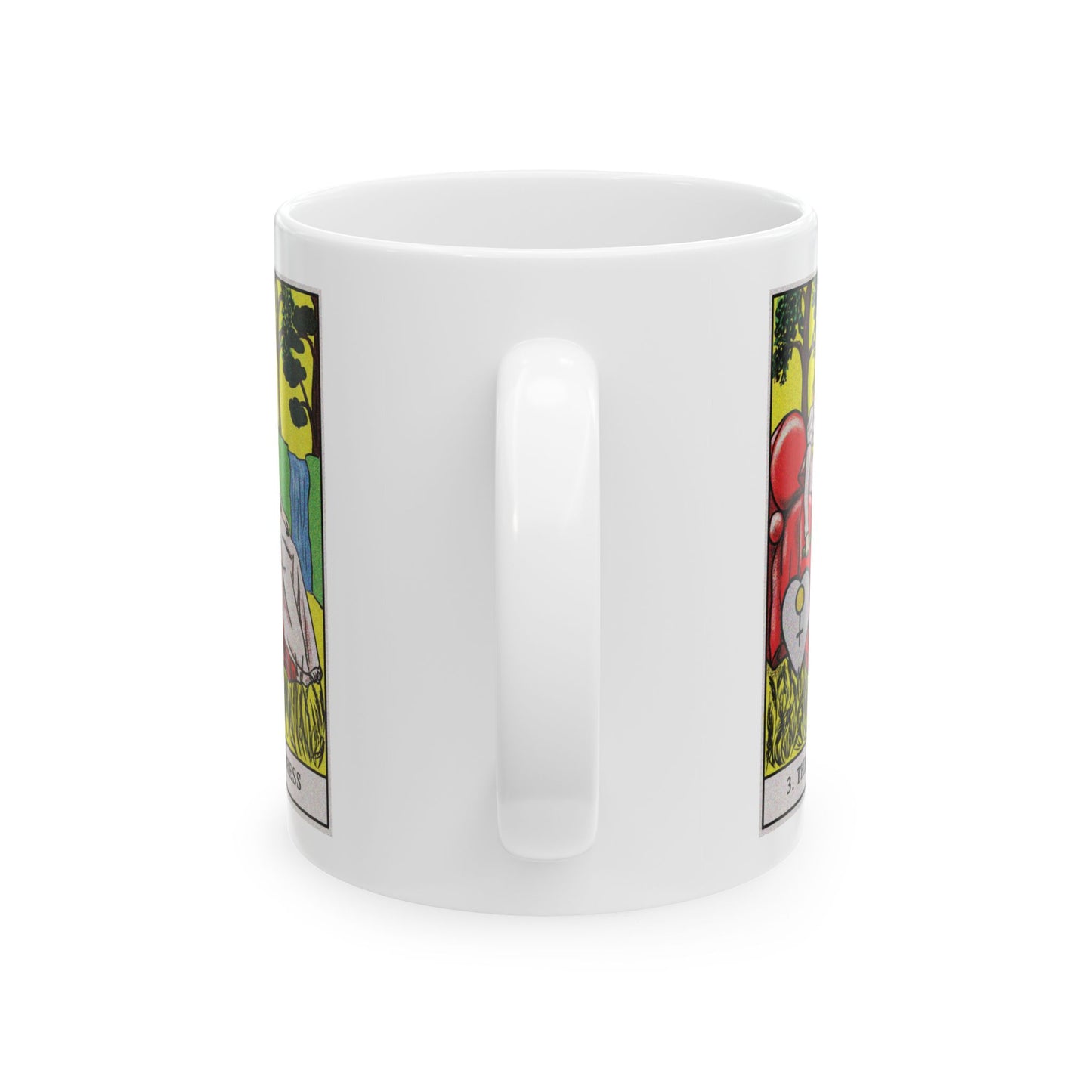 The Empress Tarot Card Coffee Mug - Double Sided Print, White Ceramic, 11oz by TheGlassyLass