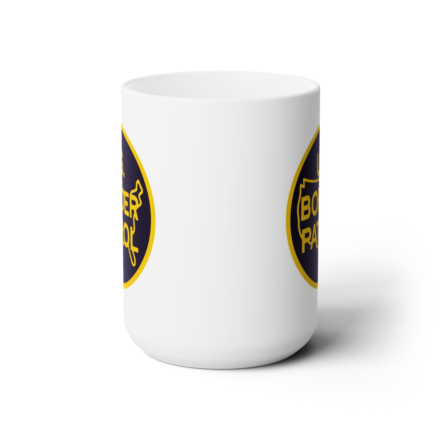 US Border Patrol Coffee Mug - Double Sided White Ceramic 15oz by TheGlassyLass.com