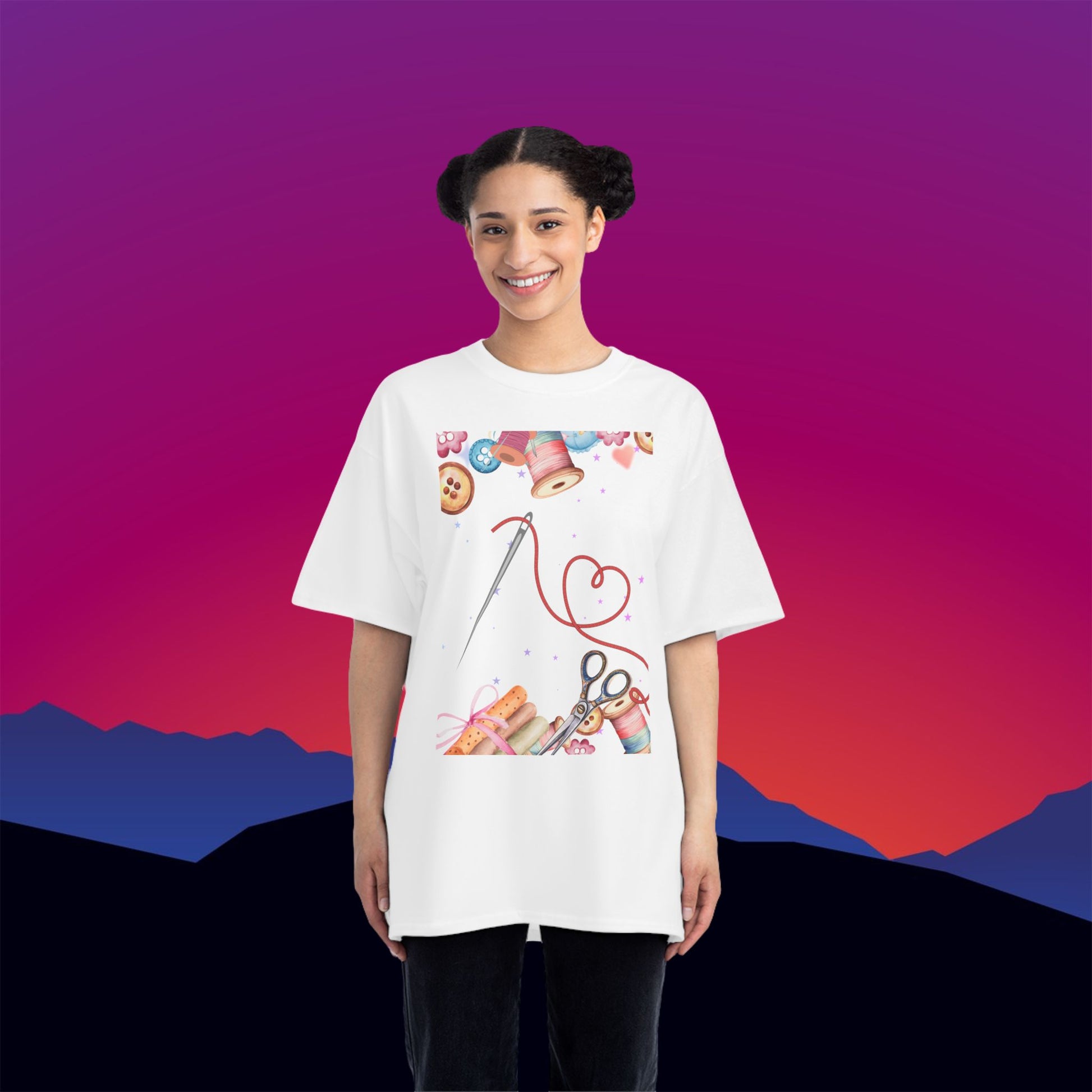 Seamstress Love T-Shirt: (Hanes Beefy-T 100% Preshrunk Cotton Custom Printed by TheGlassyLass.com