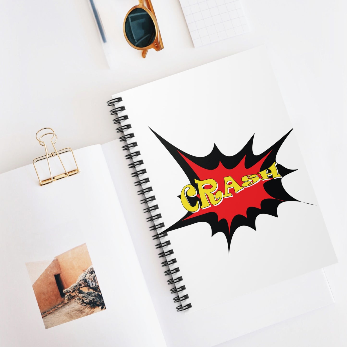 Superhero CRASH: Spiral Notebook - Log Books - Journals - Diaries - and More Custom Printed by TheGlassyLass