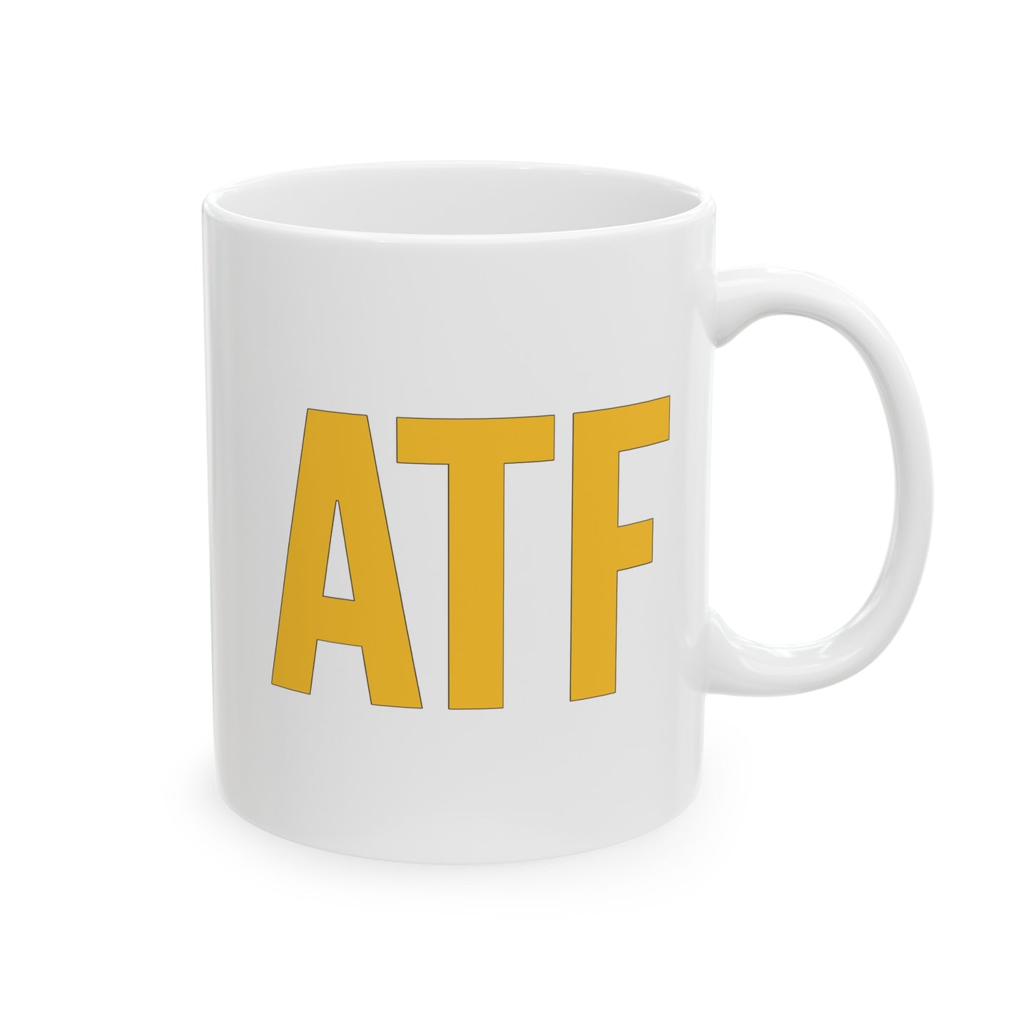 ATF Coffee Mug - Double Side White Ceramic 11oz by TheGlassyLass.com