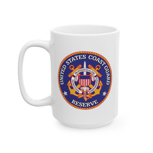 United States Coast Guard Reserve Seal Coffee Mug - Double Sided White Ceramic 15oz by TheGlassyLass.com