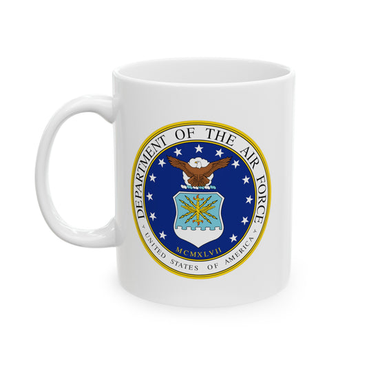 Air Force Department Coffee Mug - Double Sided White Ceramic 11oz by TheGlassyLass.com