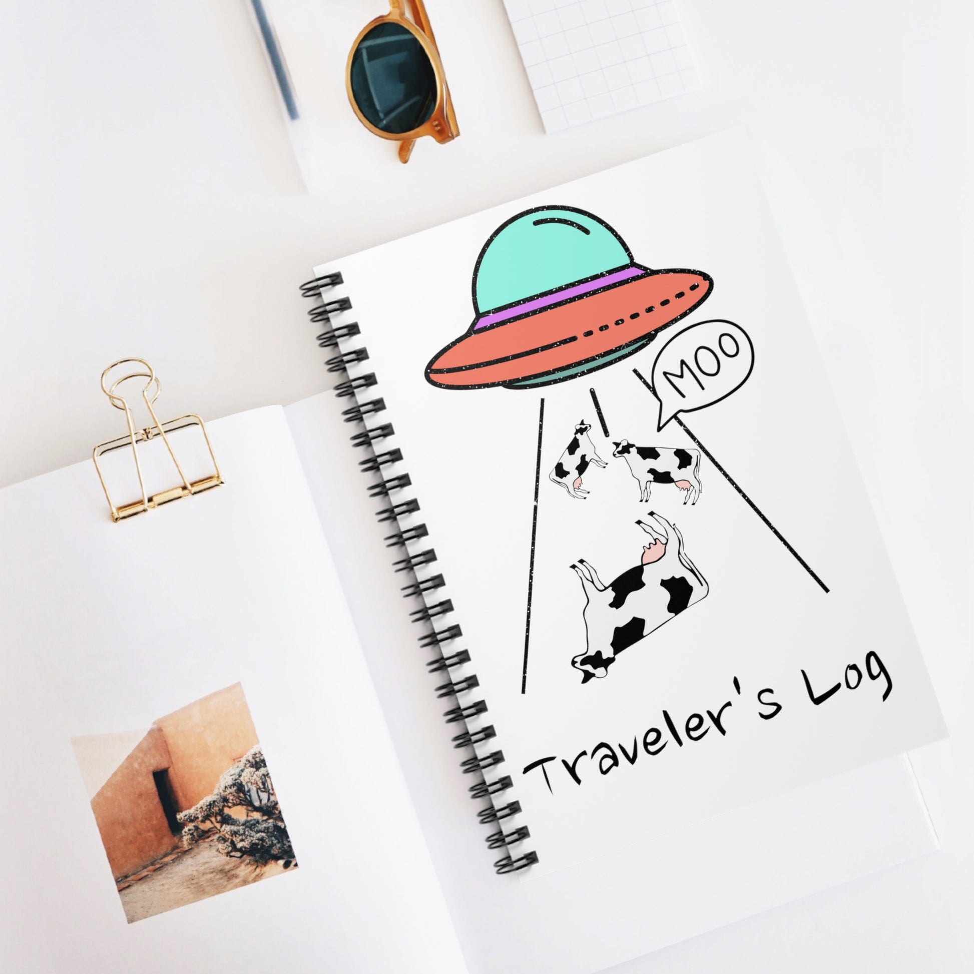 Traveler's Log: Spiral Notebook - Log Books - Journals - Diaries - and More Custom Printed by TheGlassyLass