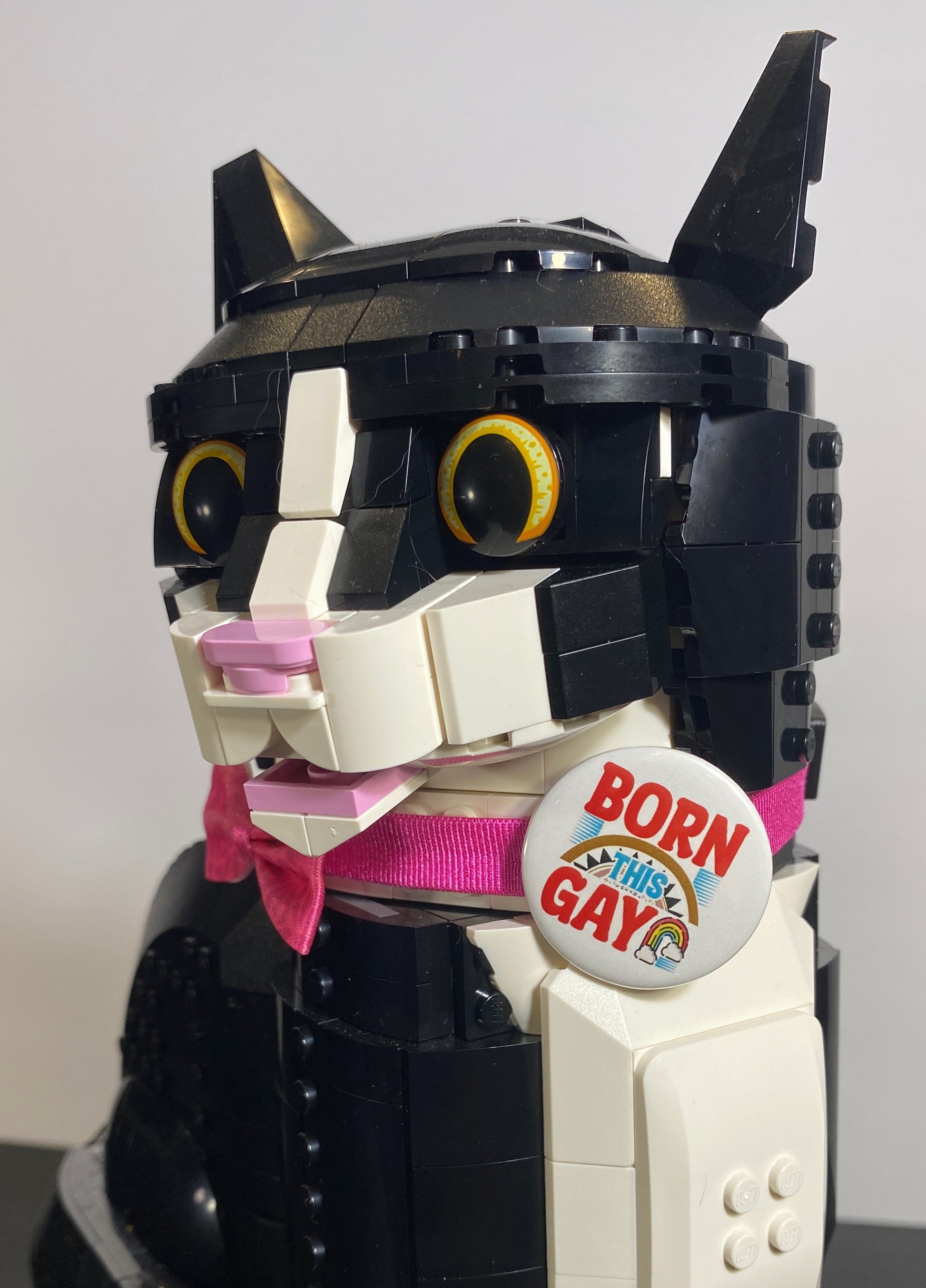 Born This Gay Pin | 1.25" Round Pride Button by Jan at TheGlassyLass.com