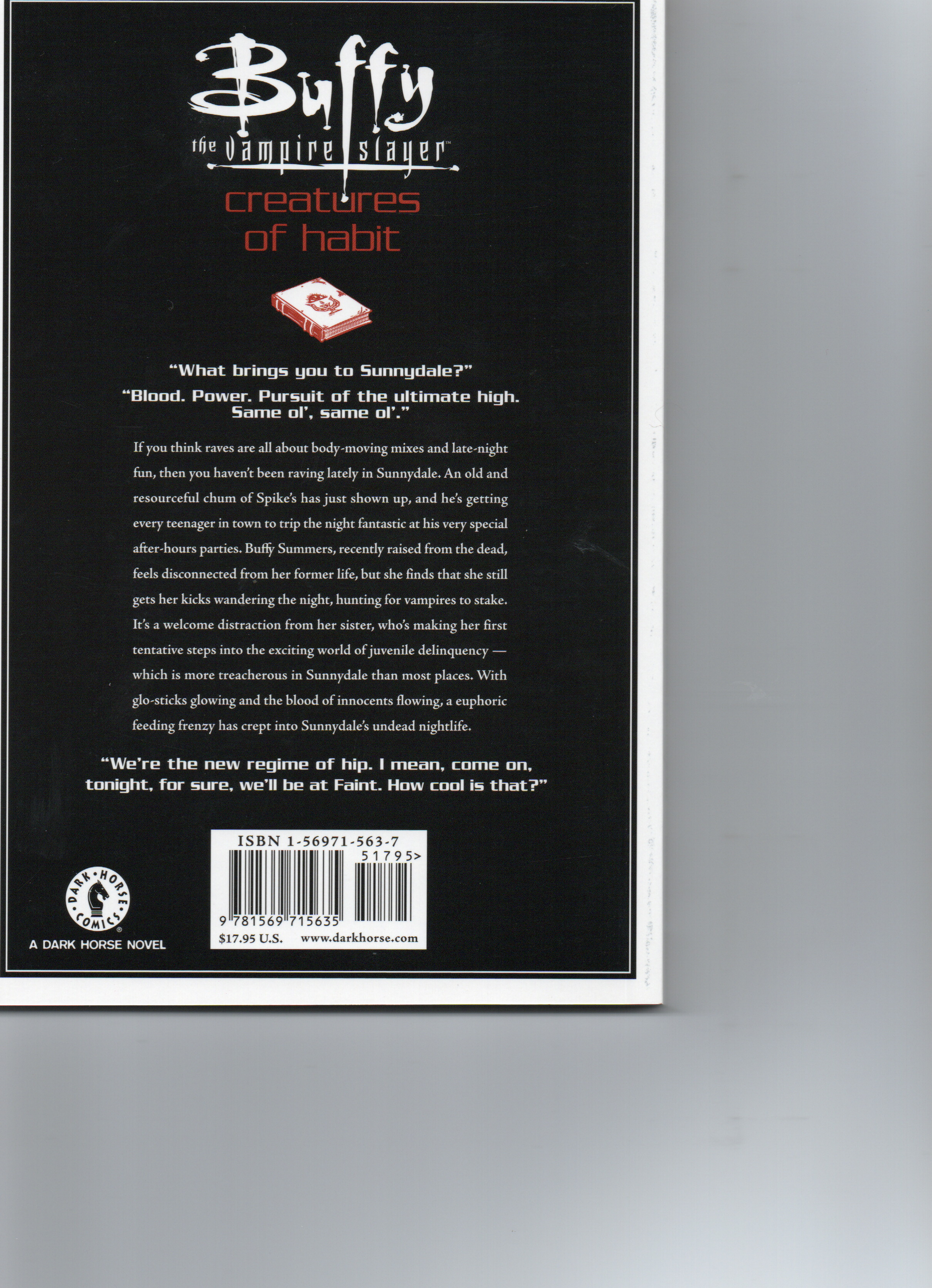 Buffy The Vampire Slayer Creatures of Habit Trade Paperback by Dark Horse Comics at TheGlassyLass.com