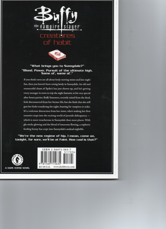 Buffy The Vampire Slayer Creatures of Habit Trade Paperback by Dark Horse Comics at TheGlassyLass.com