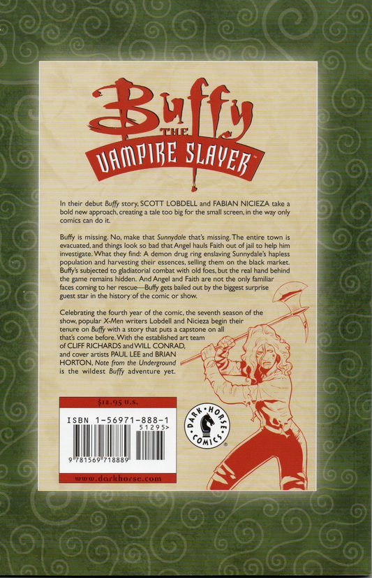 Buffy The Vampire Slayer Note From The Underground Trade Paperback by Dark Horse Comics at TheGlassyLass.com