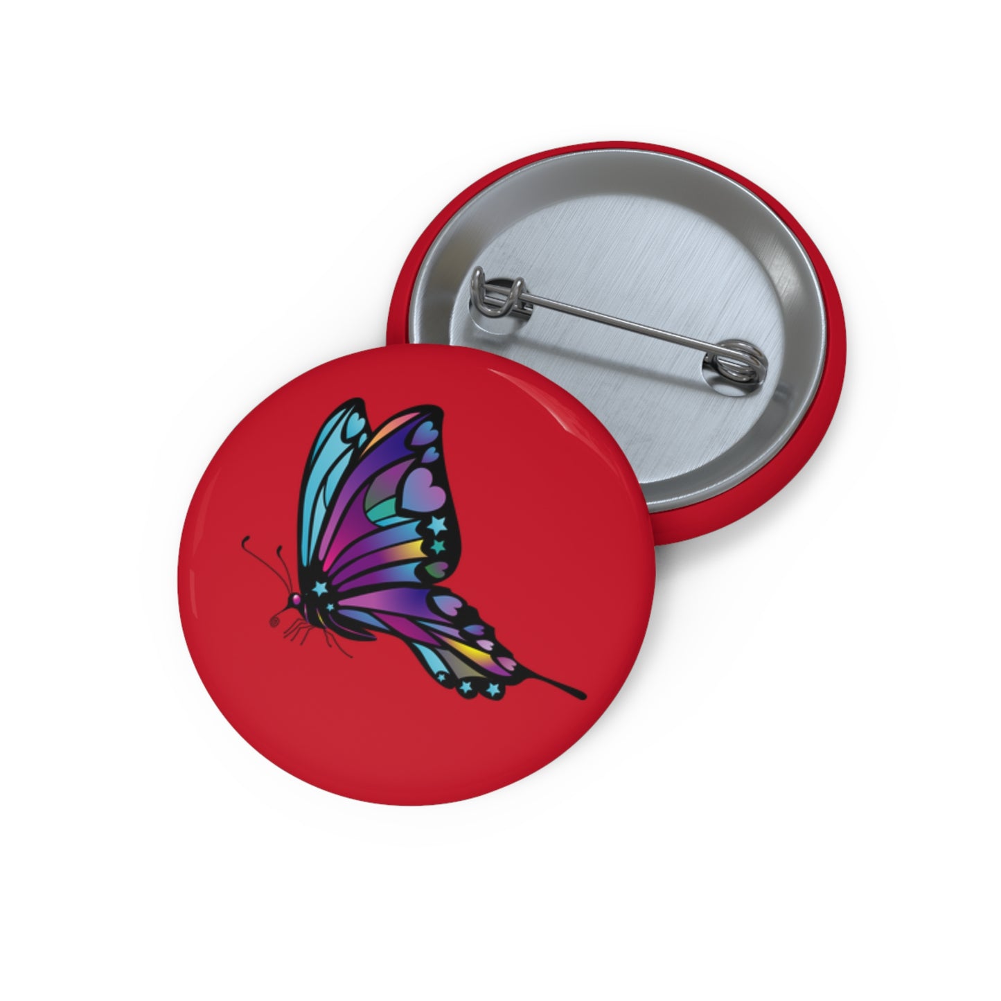 Chaos Theory Butterfly Button | 1.25" Round Lapel Pin by TheGlassyLass.com