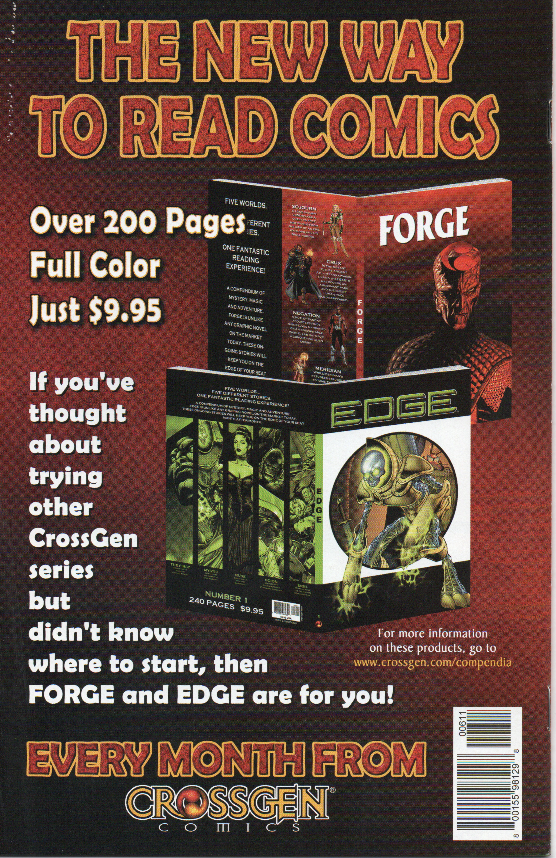 CrossGen Chronicles #6 Comic Book From TheGlassyLass.com - Back Cover