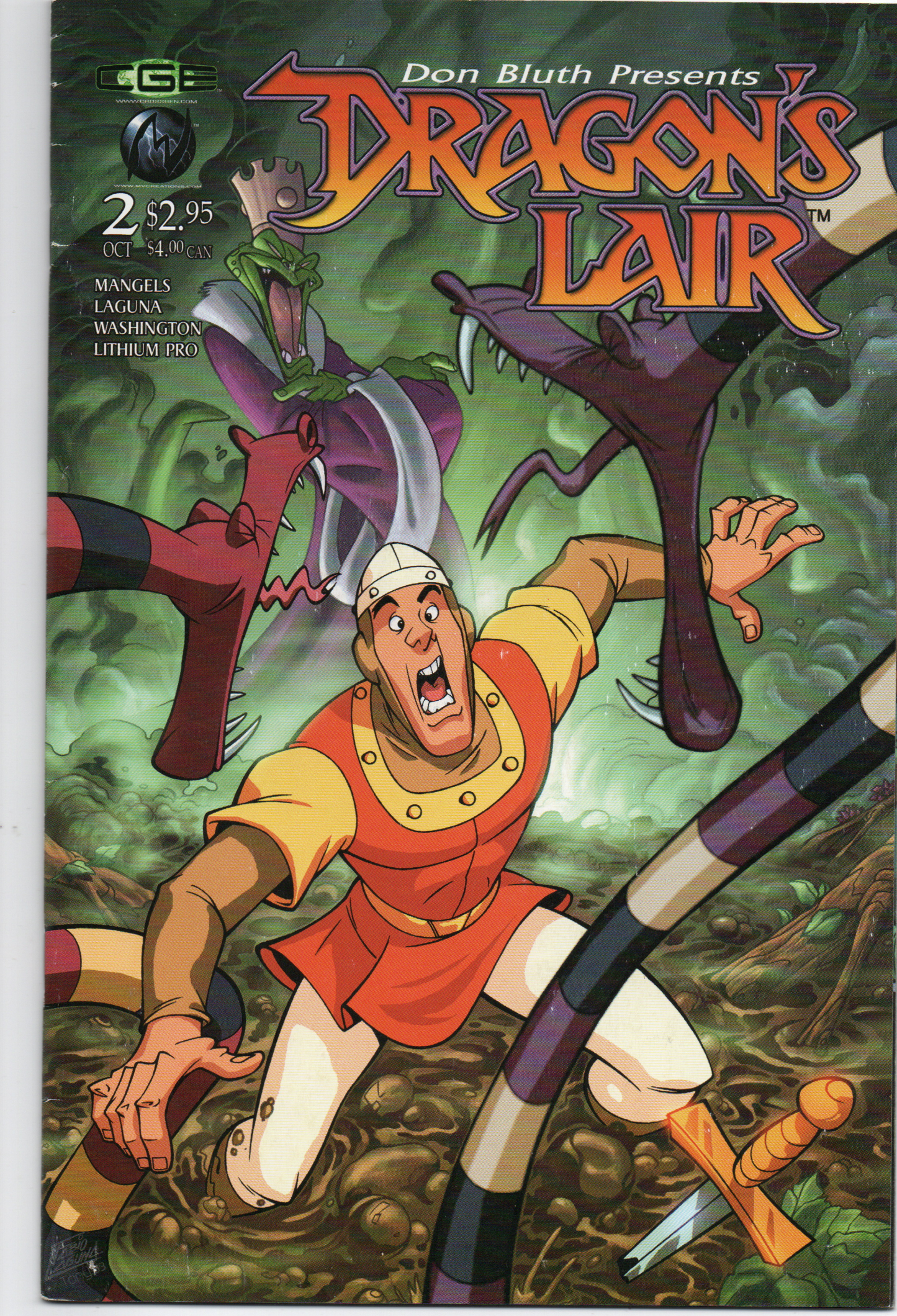 Dragon's Lair #2 Comic Book From TheGlassyLass.com - Front Cover